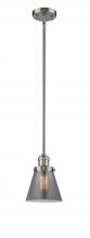  201S-SN-G63 - Cone - 1 Light - 6 inch - Brushed Satin Nickel - Stem Hung - Mini Pendant