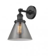  203-BK-G43-LED - Cone - 1 Light - 8 inch - Matte Black - Sconce