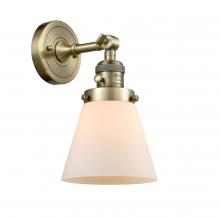  203SW-AB-G61-LED - Cone - 1 Light - 6 inch - Antique Brass - Sconce