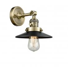  203SW-AB-M6 - Railroad - 1 Light - 8 inch - Antique Brass - Sconce