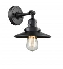  203SW-BK-M6-LED - Railroad - 1 Light - 8 inch - Matte Black - Sconce