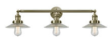  205-AB-G2-LED - Halophane - 3 Light - 33 inch - Antique Brass - Bath Vanity Light