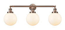  205-AC-G201-8 - Beacon - 3 Light - 32 inch - Antique Copper - Bath Vanity Light