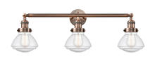 Innovations Lighting 205-AC-G324-LED - Olean - 3 Light - 31 inch - Antique Copper - Bath Vanity Light