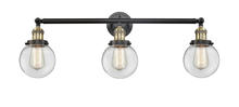  205-BAB-G202-6-LED - Beacon - 3 Light - 30 inch - Black Antique Brass - Bath Vanity Light