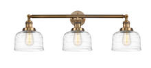  205-BB-G713-LED - Bell - 3 Light - 32 inch - Brushed Brass - Bath Vanity Light