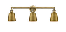  205-BB-M9-BB - Addison - 3 Light - 32 inch - Brushed Brass - Bath Vanity Light