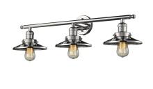  205-PN-M1-LED - Railroad - 3 Light - 32 inch - Polished Nickel - Bath Vanity Light