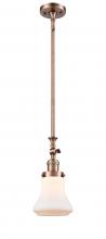  206-AC-G191-LED - Bellmont - 1 Light - 6 inch - Antique Copper - Stem Hung - Mini Pendant