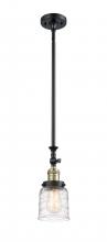 Innovations Lighting 206-BAB-G513-LED - Bell - 1 Light - 5 inch - Black Antique Brass - Stem Hung - Mini Pendant