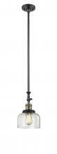  206-BAB-G72-LED - Bell - 1 Light - 8 inch - Black Antique Brass - Stem Hung - Mini Pendant