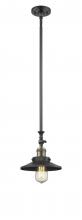  206-BAB-M6-LED - Railroad - 1 Light - 8 inch - Black Antique Brass - Stem Hung - Mini Pendant