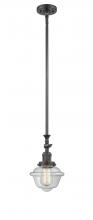  206-OB-G532-LED - Oxford - 1 Light - 7 inch - Oil Rubbed Bronze - Stem Hung - Mini Pendant