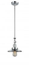  206-PC-M7 - Railroad - 1 Light - 8 inch - Polished Chrome - Stem Hung - Mini Pendant