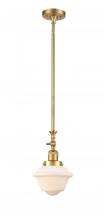  206-SG-G531-LED - Oxford - 1 Light - 7 inch - Satin Gold - Stem Hung - Mini Pendant