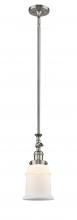  206-SN-G181 - Canton - 1 Light - 6 inch - Brushed Satin Nickel - Stem Hung - Mini Pendant