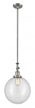  206-SN-G202-12 - Beacon - 1 Light - 12 inch - Brushed Satin Nickel - Stem Hung - Mini Pendant