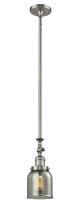  206-SN-G53 - Bell - 1 Light - 5 inch - Brushed Satin Nickel - Stem Hung - Mini Pendant