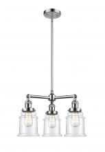  207-PC-G182-LED - Canton - 3 Light - 18 inch - Polished Chrome - Stem Hung - Chandelier