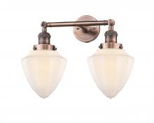  208-AC-G661-7 - Bullet - 2 Light - 18 inch - Antique Copper - Bath Vanity Light