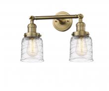 Innovations Lighting 208-BB-G513-LED - Bell - 2 Light - 16 inch - Brushed Brass - Bath Vanity Light