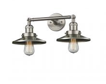  208-SN-M2-LED - Railroad - 2 Light - 18 inch - Brushed Satin Nickel - Bath Vanity Light