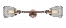  208L-AC-G142-LED - Chatham - 2 Light - 7 inch - Antique Copper - Bath Vanity Light