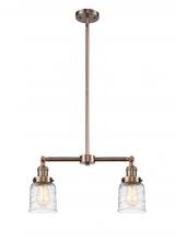  209-AC-G513-LED - Bell - 2 Light - 21 inch - Antique Copper - Stem Hung - Island Light