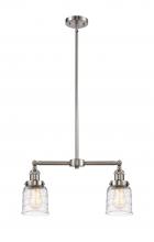 Innovations Lighting 209-SN-G513 - Bell - 2 Light - 21 inch - Brushed Satin Nickel - Stem Hung - Island Light