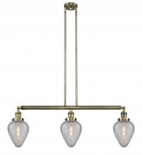  213-AB-G165-LED - Geneseo - 3 Light - 38 inch - Antique Brass - Stem Hung - Island Light