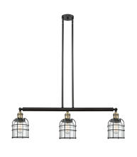  213-BAB-G52-CE - Bell Cage - 3 Light - 39 inch - Black Antique Brass - Stem Hung - Island Light