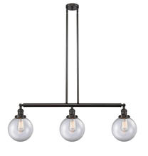  213-OB-G202-8-LED - Beacon - 3 Light - 41 inch - Oil Rubbed Bronze - Stem Hung - Island Light