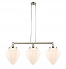  213-PN-G661-12-LED - Bullet - 3 Light - 40 inch - Polished Nickel - Stem Hung - Island Light