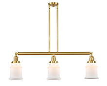  213-SG-G181-LED - Canton - 3 Light - 39 inch - Satin Gold - Stem Hung - Island Light