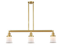  213-SG-G181S-LED - Canton - 3 Light - 39 inch - Satin Gold - Stem Hung - Island Light