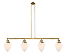  214-BB-G661-7 - Bullet - 4 Light - 50 inch - Brushed Brass - Stem Hung - Island Light