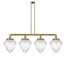  214-BB-G664-12 - Bullet - 4 Light - 50 inch - Brushed Brass - Stem Hung - Island Light