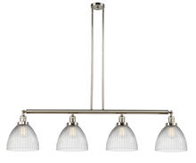  214-PN-G222 - Seneca Falls - 4 Light - 51 inch - Polished Nickel - Stem Hung - Island Light