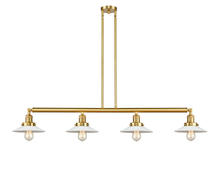  214-SG-G1-LED - Halophane - 4 Light - 53 inch - Satin Gold - Stem Hung - Island Light