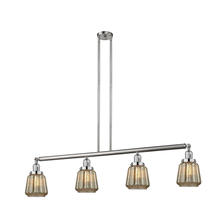  214-SN-G146 - Chatham - 4 Light - 51 inch - Brushed Satin Nickel - Stem Hung - Island Light