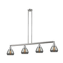  214-SN-G173 - Fulton - 4 Light - 51 inch - Brushed Satin Nickel - Stem Hung - Island Light