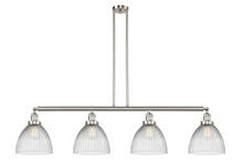  214-SN-G222-LED - Seneca Falls - 4 Light - 51 inch - Brushed Satin Nickel - Stem Hung - Island Light