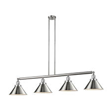  214-SN-M10-SN - Briarcliff - 4 Light - 55 inch - Brushed Satin Nickel - Stem Hung - Island Light