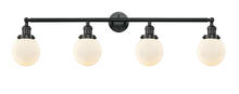  215-BK-G201-6-LED - Beacon - 4 Light - 42 inch - Matte Black - Bath Vanity Light