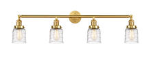 Innovations Lighting 215-SG-G513-LED - Bell - 4 Light - 42 inch - Satin Gold - Bath Vanity Light