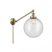  237-AB-G204-12-LED - Beacon - 1 Light - 12 inch - Antique Brass - Swing Arm