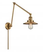  238-BB-M4 - Railroad - 1 Light - 8 inch - Brushed Brass - Swing Arm