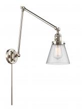  238-PN-G64-LED - Cone - 1 Light - 8 inch - Polished Nickel - Swing Arm