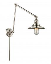  238-PN-M1-LED - Railroad - 1 Light - 8 inch - Polished Nickel - Swing Arm