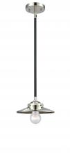  284-1S-BPN-M1-PN-LED - Railroad - 1 Light - 8 inch - Black Polished Nickel - Cord hung - Mini Pendant